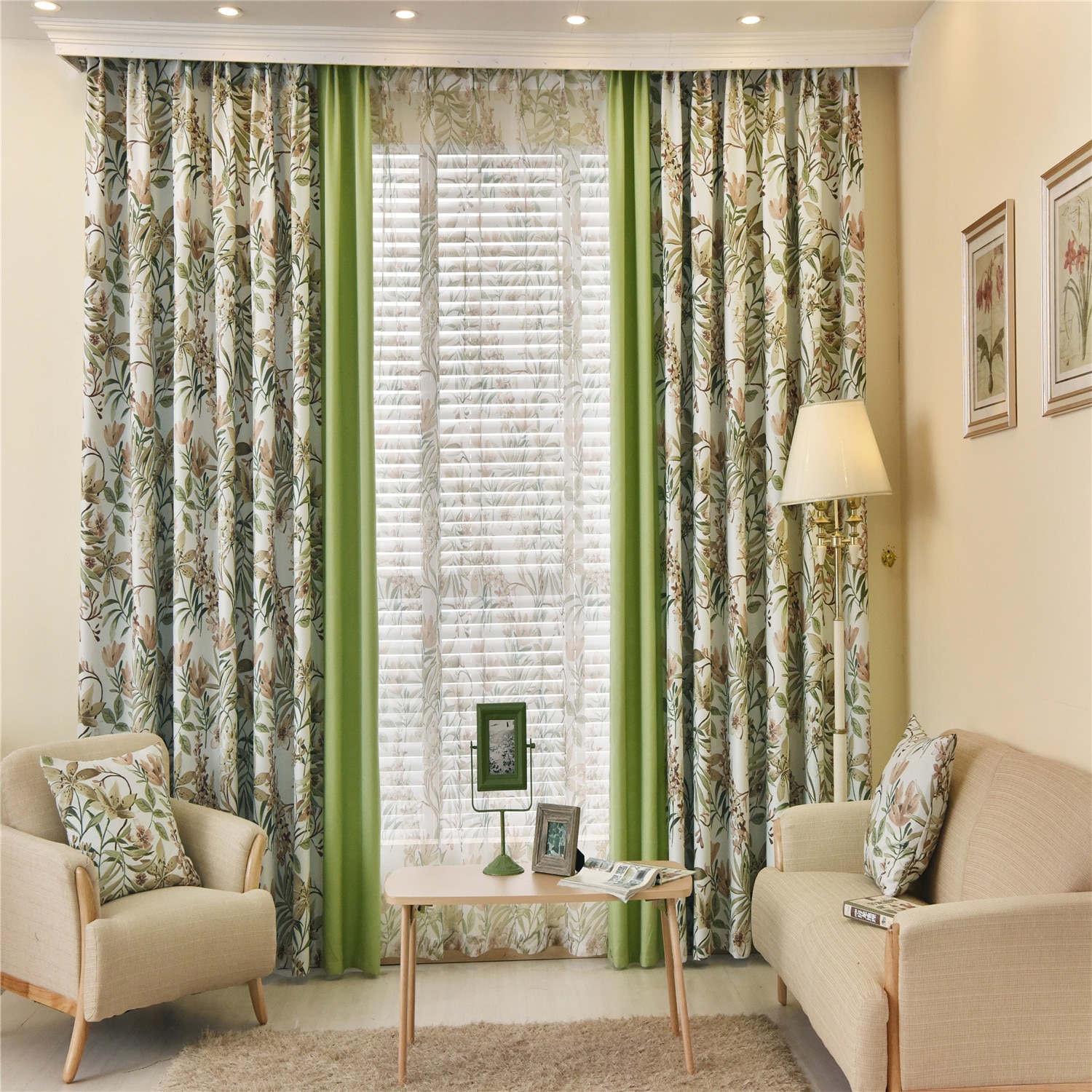 Beautiful Printed Blackout Curtains For Living Roo..